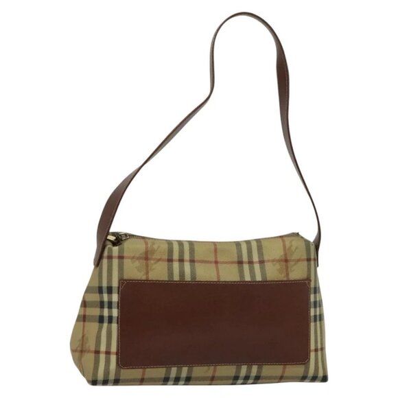 BURBERRY Nova Check Shoulder Bag PVC Leather Beige - Picture 1 of 16